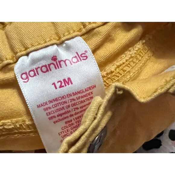 Bundle of 2 Garanimals Baby Girls Pants Sz 12 Months Cute Animal Print and Brigh - Picture 3 of 8